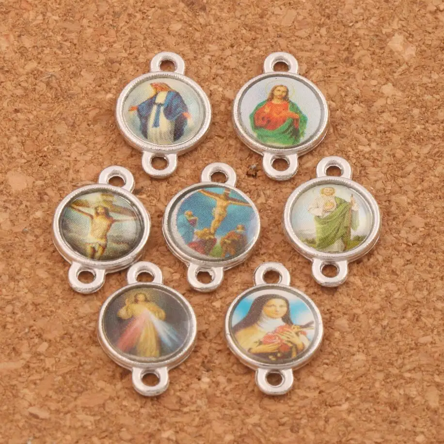 48PCS Catholic Religious Church Medals Saints Cross Connector Charm Beads Alloy Handmade Jewelry DIY L1805
48PCS Catholic Religious Church Medals Saints Cross Connector Charm Beads Alloy Handmade Jewelry DIY L1805