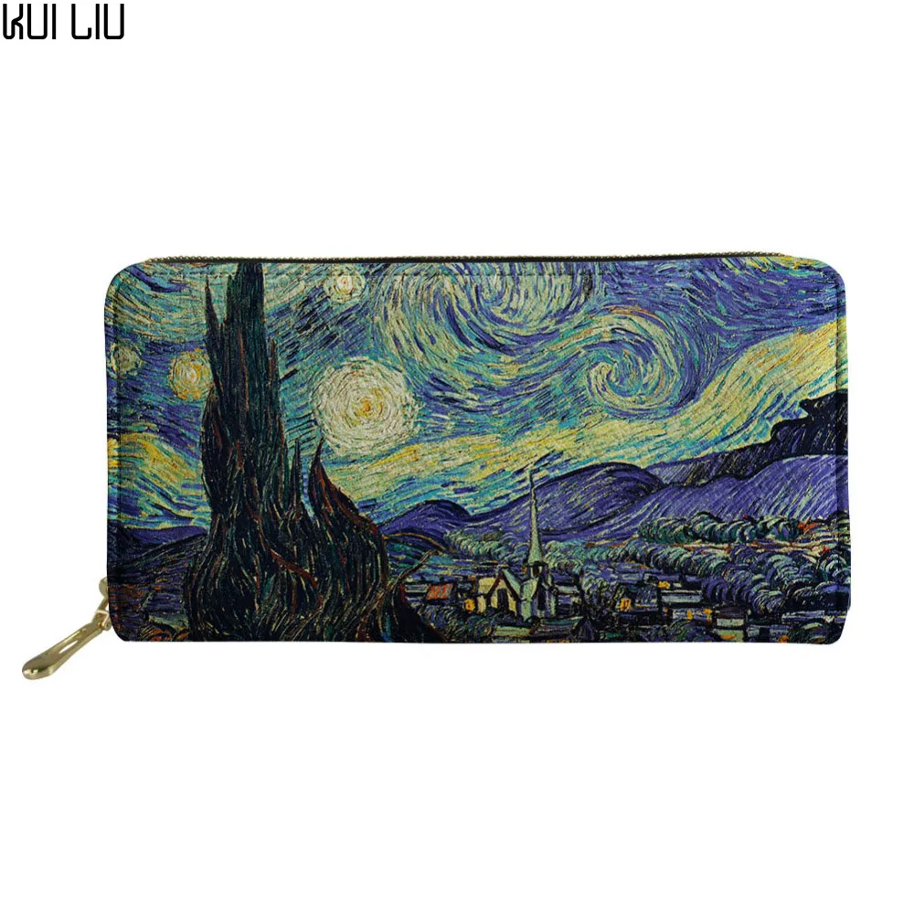 Customized Vincent van Gogh Starry Night Print Wallets Women Clutch Leather Bags ID Card Cell Phone Wallet Cool Purses Bolsas
Customized Vincent van Gogh Starry Night Print Wallets Women Clutch Leather Bags ID Card Cell Phone Wallet Cool Purses Bolsas