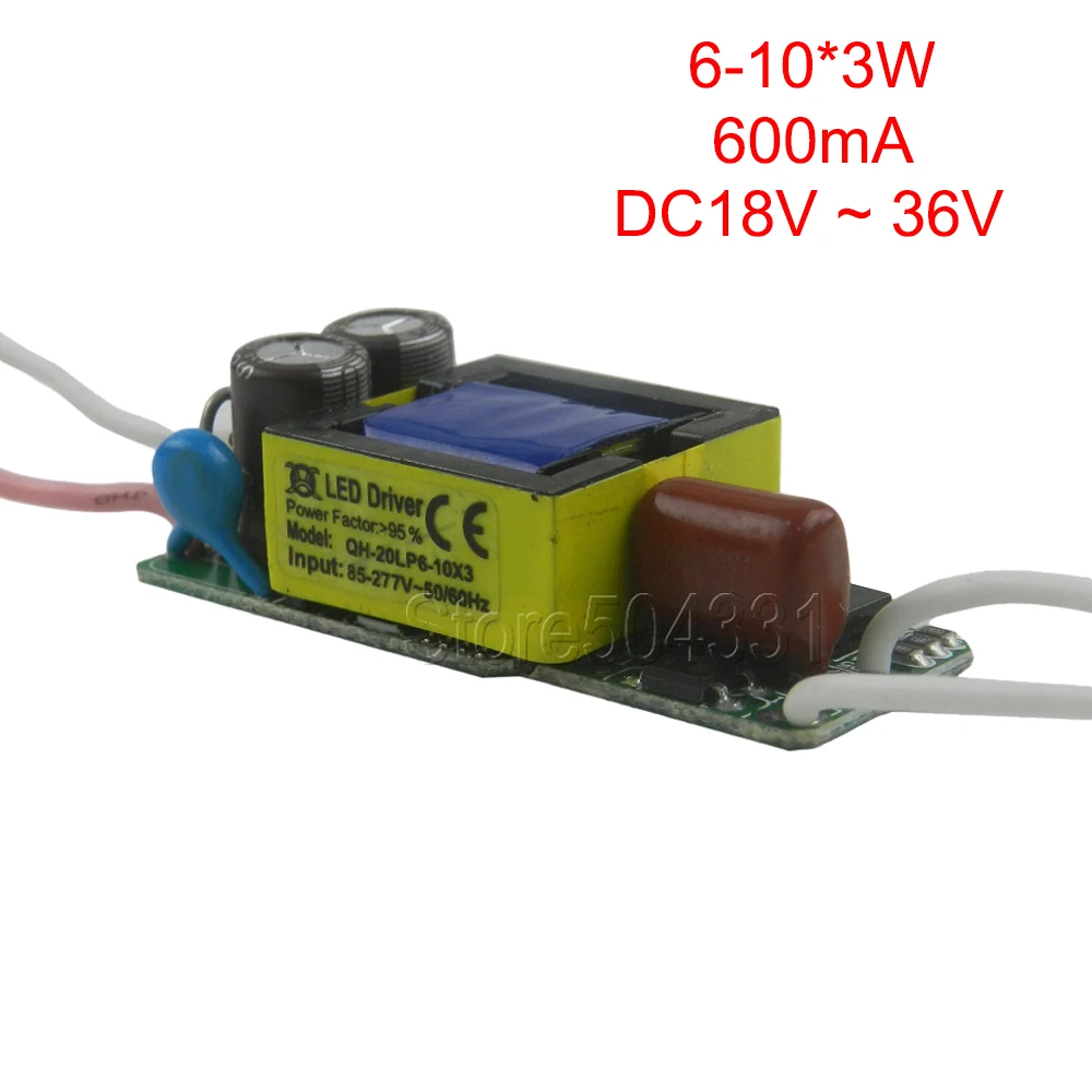 1 шт. AC110V 220V для E27 E14 GU10 светодиодный светильник 600mA 6 10x3W 7x3W 9x3 Вт 18 21 24 30