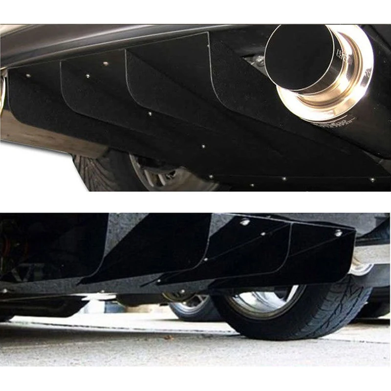New 22" x 19" ABS Universal Rear Bumper 4 Fins Diffuser Fin Black For Honda Acura Black Car Reftting Parts Car Accessories Set
New 22" x 19" ABS Universal Rear Bumper 4 Fins Diffuser Fin Black For Honda Acura Black Car Reftting Parts Car Accessories Set