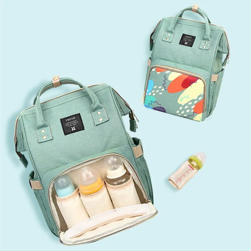 Рюкзак для мам с выдвижной ручкой и внутренним накладным карманом | Мать ребенок