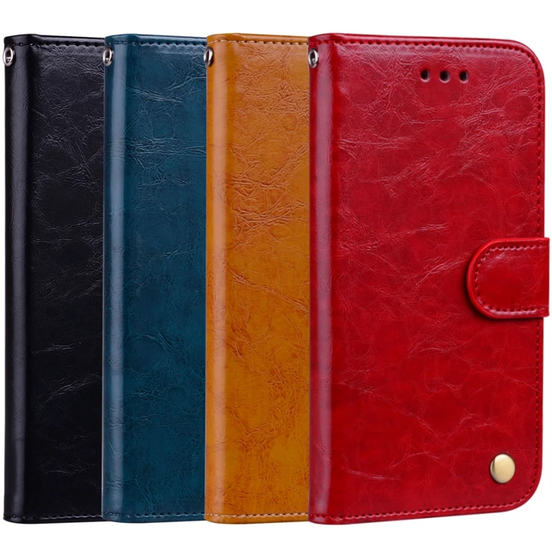 Кожаный чехол-бумажник в стиле ретро для Redmi 7 мягкий чехол с полным покрытием