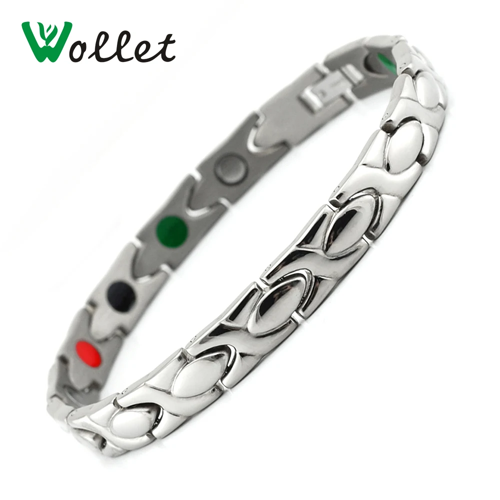 Wollet Couple Jewelry Healing Energy Germanium Infrared Magnetic Titanium Bracelet Bangle for Women Men
Wollet Couple Jewelry Healing Energy Germanium Infrared Magnetic Titanium Bracelet Bangle for Women Men