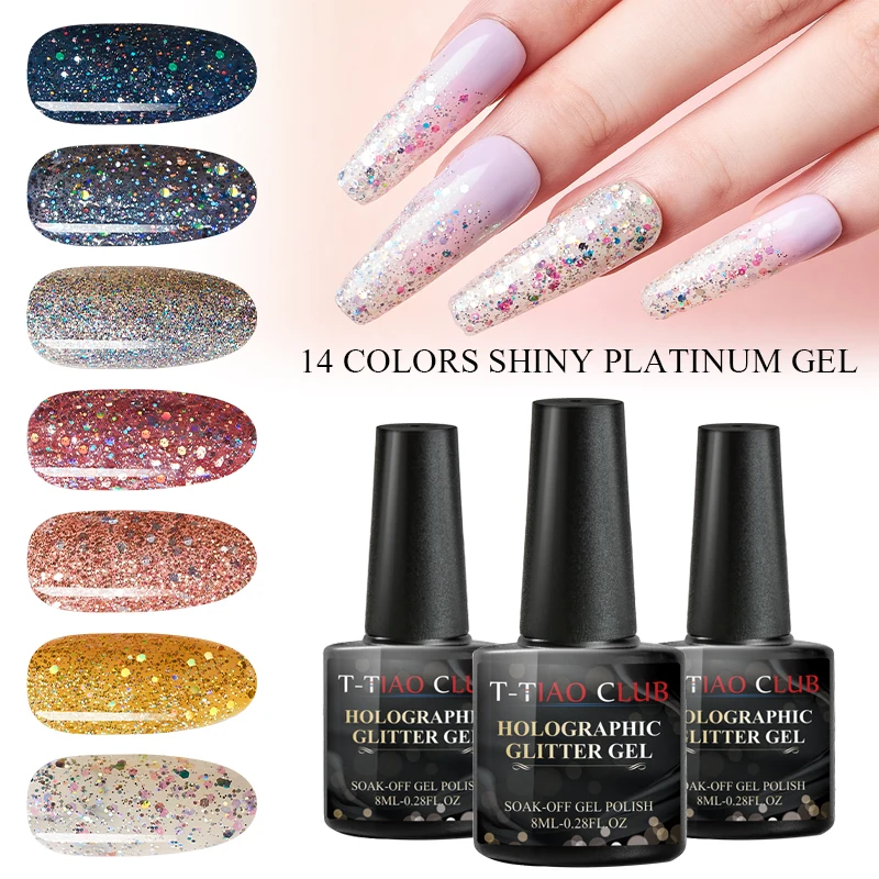 T-TIAO CLUB Glitter Effect Platinum Nail Gel Polish Varnish UV LED Soak Off Top Coat Nail Art Manicure Decorations
T-TIAO CLUB Glitter Effect Platinum Nail Gel Polish Varnish UV LED Soak Off Top Coat Nail Art Manicure Decorations