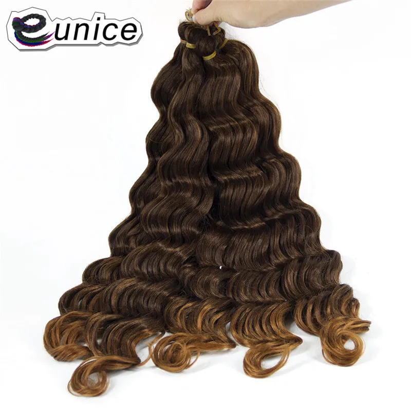 Eunice Hair Deep Wave Crochet Braids Ombre Brown Bug Blonde 20" 80g Synthetic Bundles Braiding Hair for Women
Eunice Hair Deep Wave Crochet Braids Ombre Brown Bug Blonde 20" 80g Synthetic Bundles Braiding Hair for Women