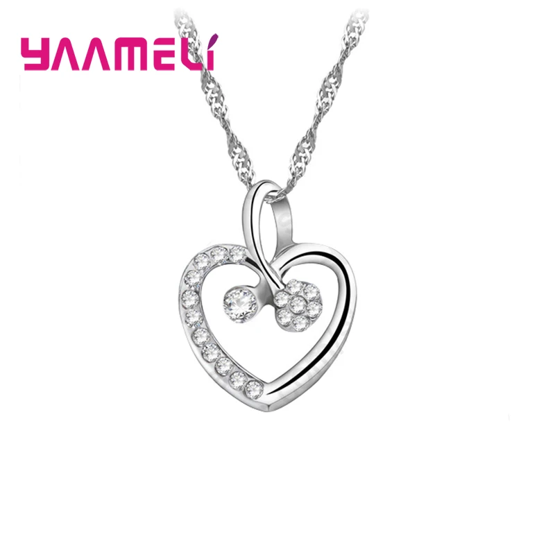 New Trendy Valentine Gift Heart Necklace 925 Sterling Silver Big Promotion Women/Girls Birthday Party Apple Necklace
New Trendy Valentine Gift Heart Necklace 925 Sterling Silver Big Promotion Women/Girls Birthday Party Apple Necklace
