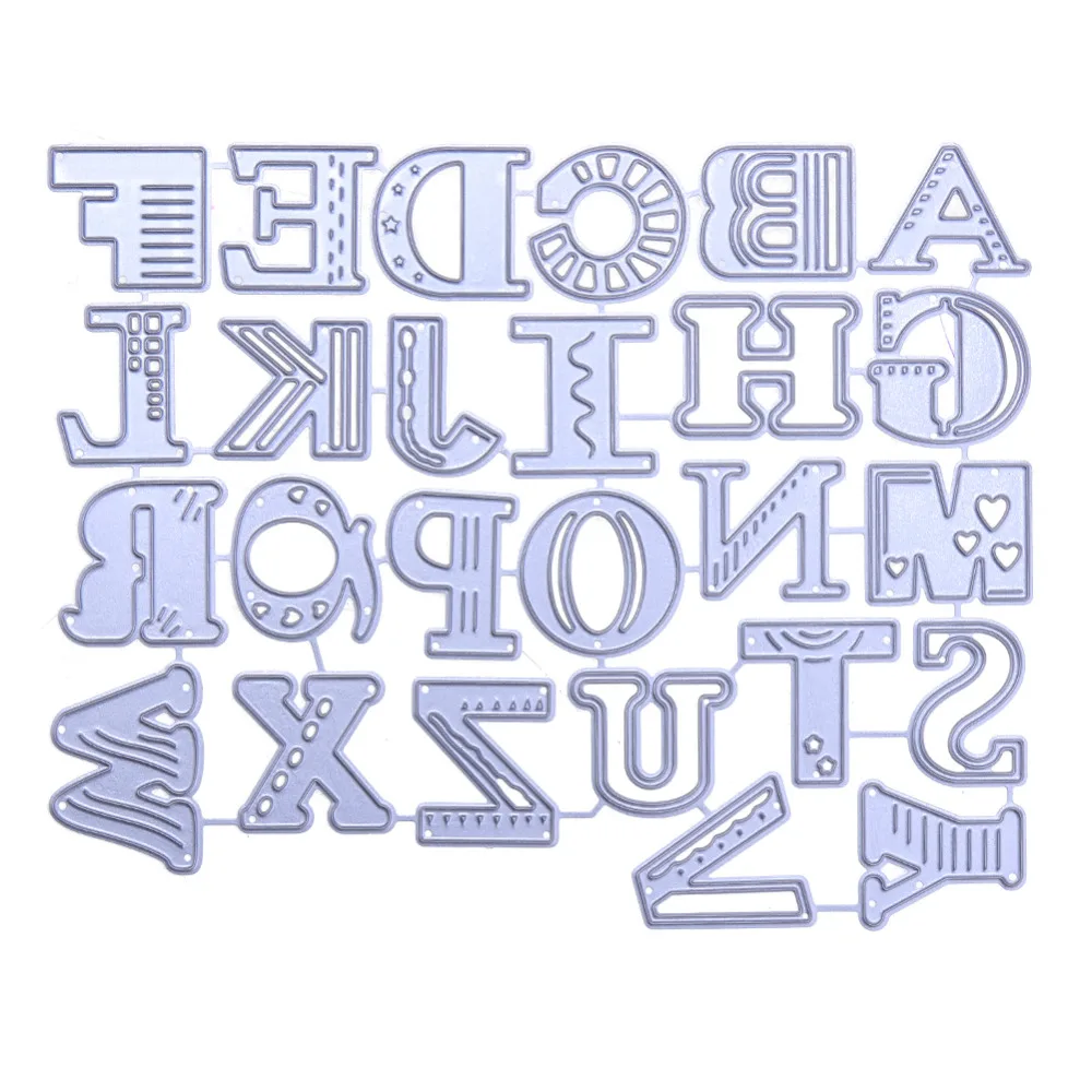 26pcs/Set Fancy Letters English Alphabet A-Z Metal Cutting Dies Stencil for DIY Scrapbooking Album Paper Cards Decorative Crafts
26pcs/Set Fancy Letters English Alphabet A-Z Metal Cutting Dies Stencil for DIY Scrapbooking Album Paper Cards Decorative Crafts