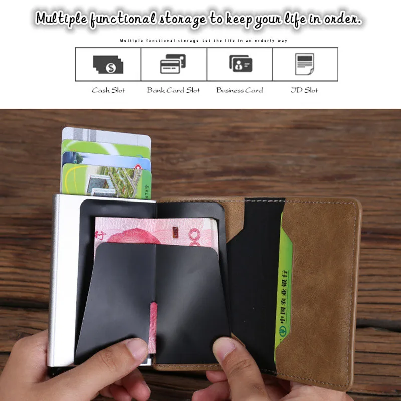New Fashion Multifunction Automatically Card Bag Business ID Credit Cards Holder Wallet Unisex Cards Pack Cash Business Card Bag
New Fashion Multifunction Automatically Card Bag Business ID Credit Cards Holder Wallet Unisex Cards Pack Cash Business Card Bag