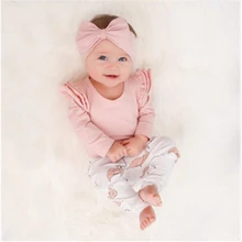 Одежда для новорожденных милая розовая одежда с оборками