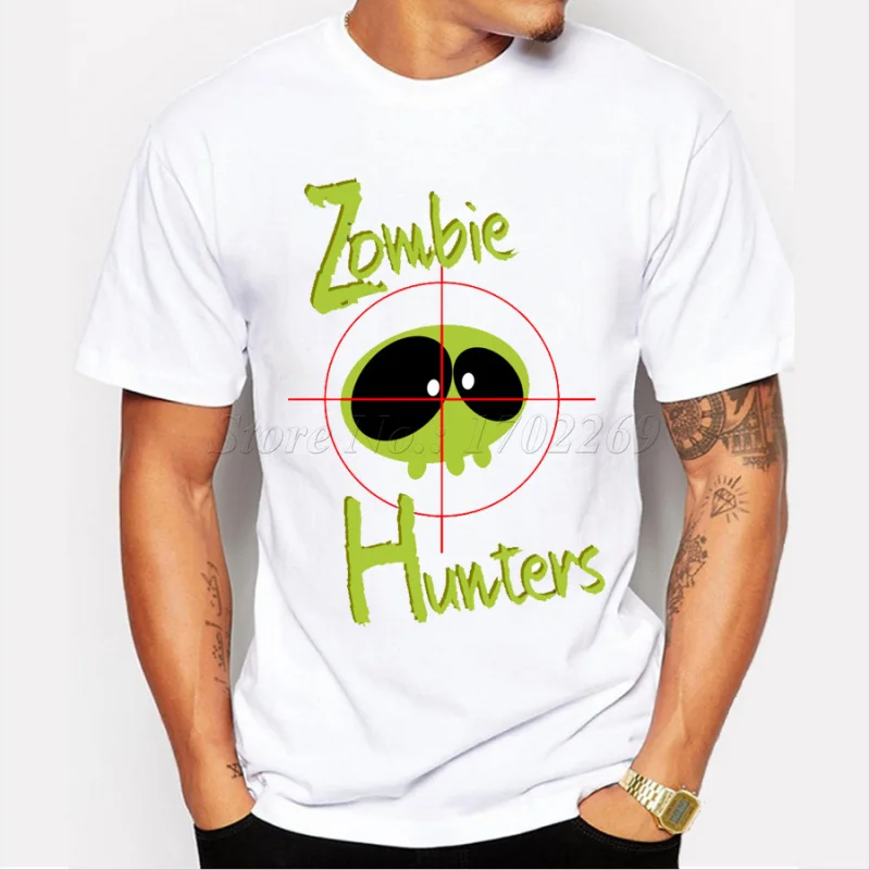 Фото Новая модная мужская футболка с принтом черепа зомби охотников - купить