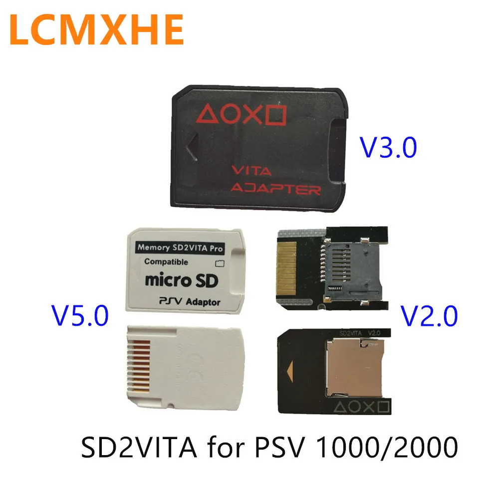 (10 шт.) адаптер V2.0 V3.0 V5.0 SD2VITA для карты памяти PS Vita PSVita 1000 2000 PSV 3 60 Micro SD|adapter for micro