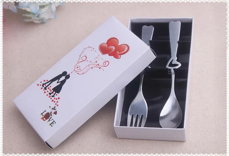 2pcs/lot/set 2 in1 Heart Love fork Spoon Wedding lover Favors gift stainless steel dinner tableware cutlery whcn
2pcs/lot/set 2 in1 Heart Love fork Spoon Wedding lover Favors gift stainless steel dinner tableware cutlery whcn