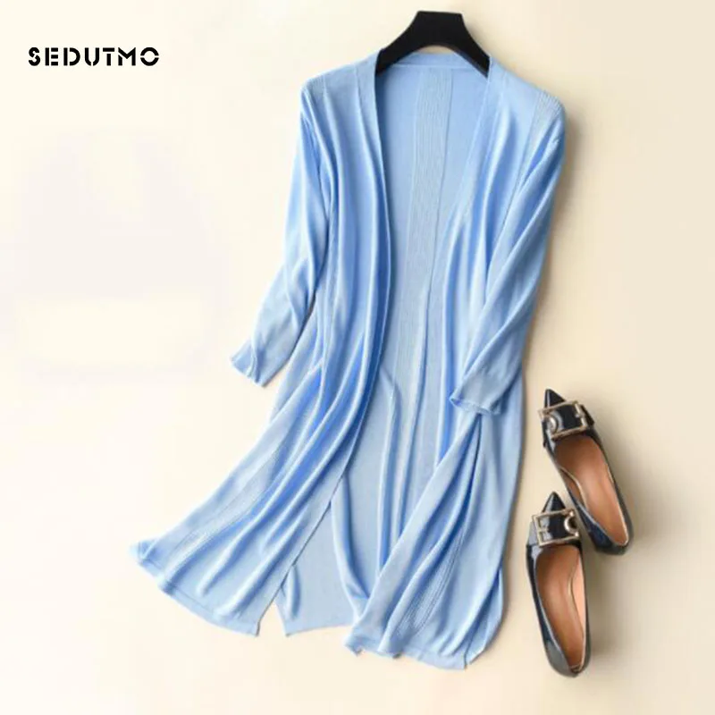 SEDUTMO Summer Knitted Kimono Cardigan Women Long Sweater Oversize Thin Autumn Casual Elastic Tops Beach Coat ED812
SEDUTMO Summer Knitted Kimono Cardigan Women Long Sweater Oversize Thin Autumn Casual Elastic Tops Beach Coat ED812