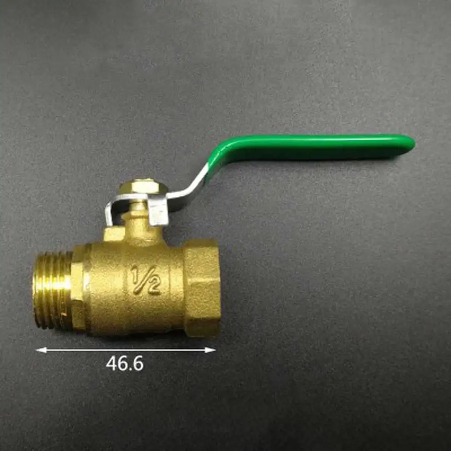 Female to MaLe Brass Ball Valve DN15 1/2" BSP Temperature 0-60C Pressure 8Bar Port Size 12mm
Female to MaLe Brass Ball Valve DN15 1/2" BSP Temperature 0-60C Pressure 8Bar Port Size 12mm