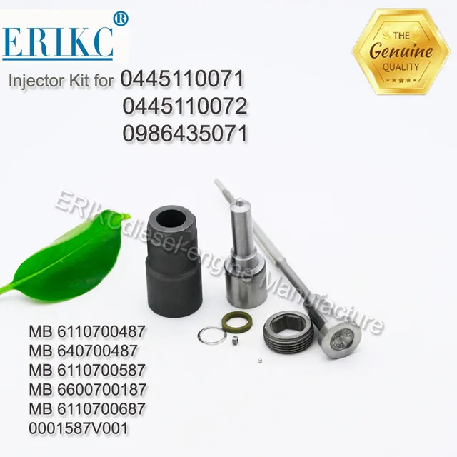 ERIKC Fuel Injector Repair Kits Nozzle DSLA156P736 Valve F00VC01001 for Mercedes Injection 0445110071 0445110072 0986435071
ERIKC Fuel Injector Repair Kits Nozzle DSLA156P736 Valve F00VC01001 for Mercedes Injection 0445110071 0445110072 0986435071