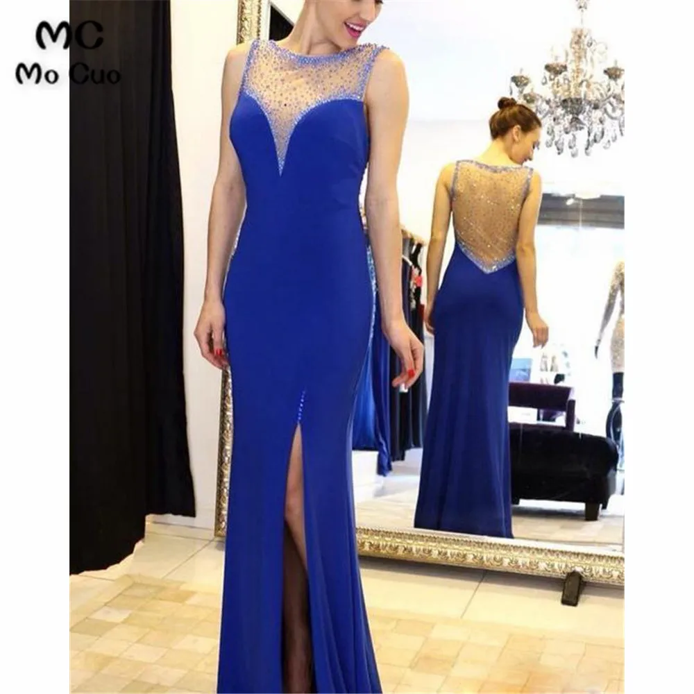 Royer Blue Beaded Prom Dresses Pageant Gown Evening Dresses Long Front Slit Elastic Satin Prom Dress for women
Royer Blue Beaded Prom Dresses Pageant Gown Evening Dresses Long Front Slit Elastic Satin Prom Dress for women