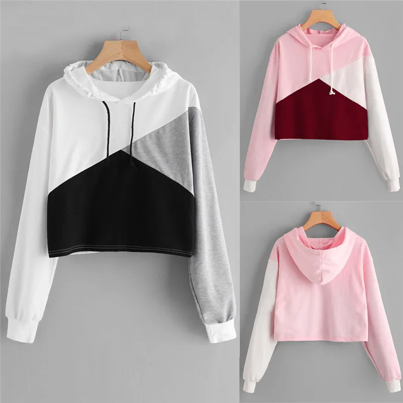Женские футболки с длинным рукавом свитер капюшоном топы Camisola Da Senhora Sudaderas Con Capucha