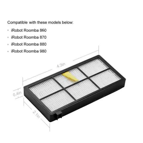 3pcs/lot, High Quality Hepa Filter Replacements for iRobot Roomba 800 900 Series 870 880 980 Vacuum Cleaner Parts
3pcs/lot, High Quality Hepa Filter Replacements for iRobot Roomba 800 900 Series 870 880 980 Vacuum Cleaner Parts