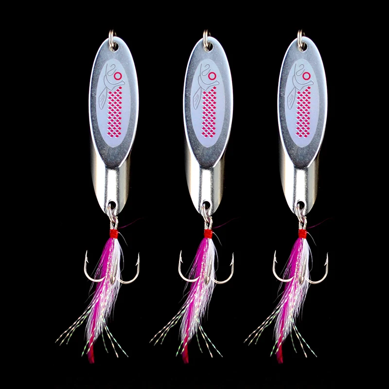 Fishing Spoon Lures 10pcs/set Metal Silver Red Heart Tail Feather Fishing Spoon Salmon Trout Hard Lure 7g 10g 14g 18g 22g
Fishing Spoon Lures 10pcs/set Metal Silver Red Heart Tail Feather Fishing Spoon Salmon Trout Hard Lure 7g 10g 14g 18g 22g