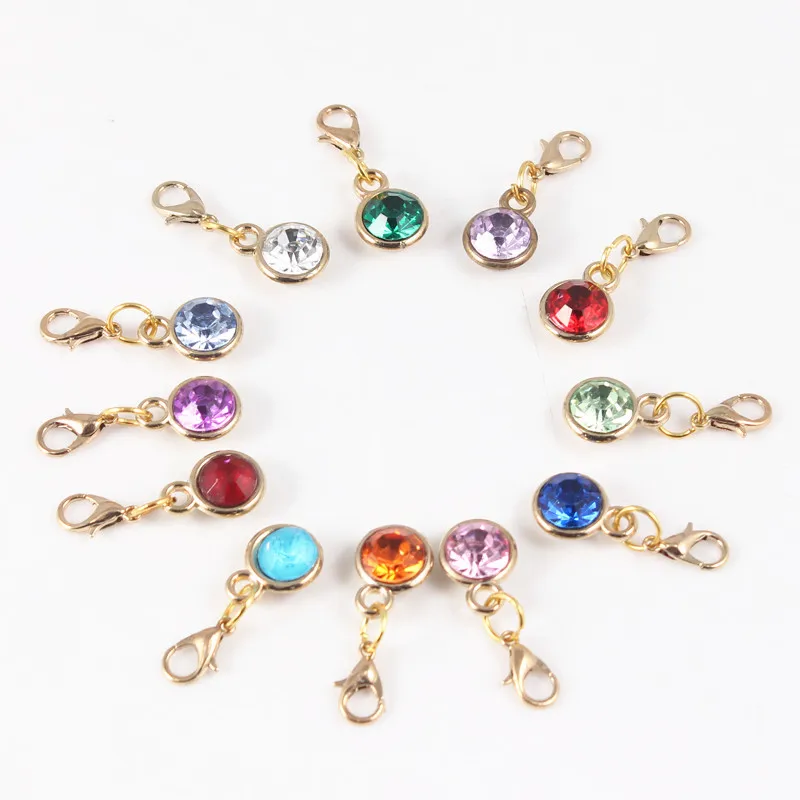 Gold Base Birthstone Charms Dangle Charms With Lobster Clasp for DIY Jewelry Making 120pcs/lot
Gold Base Birthstone Charms Dangle Charms With Lobster Clasp for DIY Jewelry Making 120pcs/lot