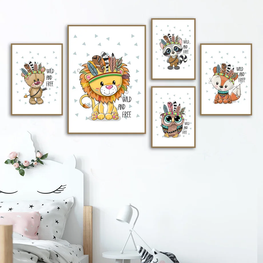 Lion Bear Owl Fox Feather Wall Art Canvas Painting Nordic Posters And Prints Animals Wall Pictures Boy Girl Baby Kids Room Decor
Lion Bear Owl Fox Feather Wall Art Canvas Painting Nordic Posters And Prints Animals Wall Pictures Boy Girl Baby Kids Room Decor