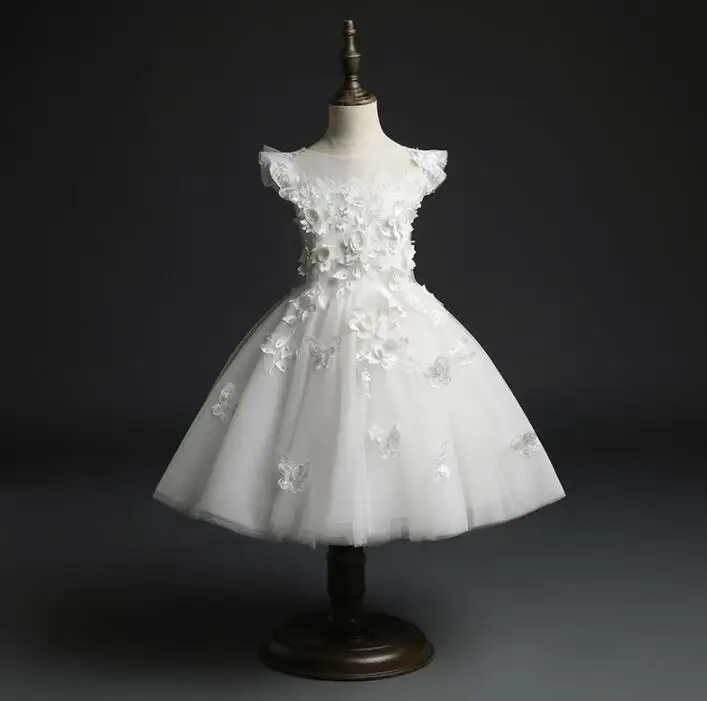 Белое кружевное платье для маленьких девочек одежда маленькой принцессы
