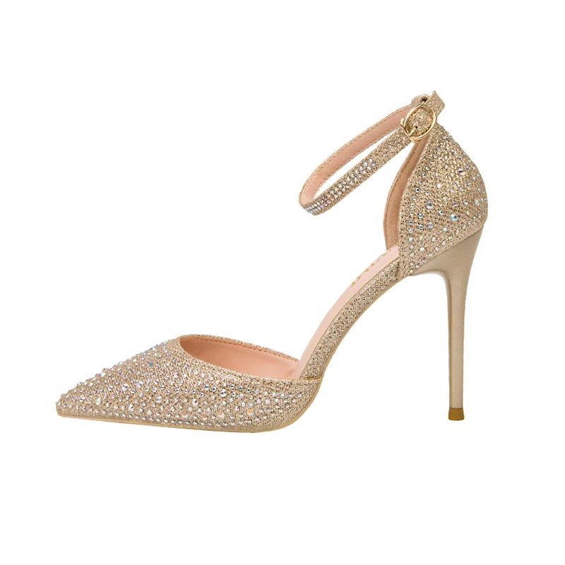 Bling Crystal Two-Piece Ankle Strap Pointed Toe Elegant Stiletto High Heels Women Sandal Shoes
Bling Crystal Two-Piece Ankle Strap Pointed Toe Elegant Stiletto High Heels Women Sandal Shoes