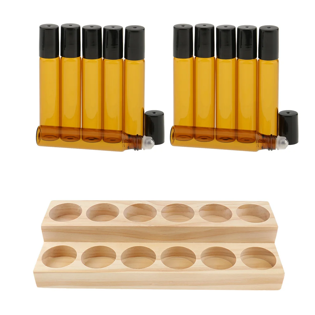 Wooden Essential Oils Display Organizer Stand with 12x Refillable Glass Bottles for Salon Retail Stores
Wooden Essential Oils Display Organizer Stand with 12x Refillable Glass Bottles for Salon Retail Stores
