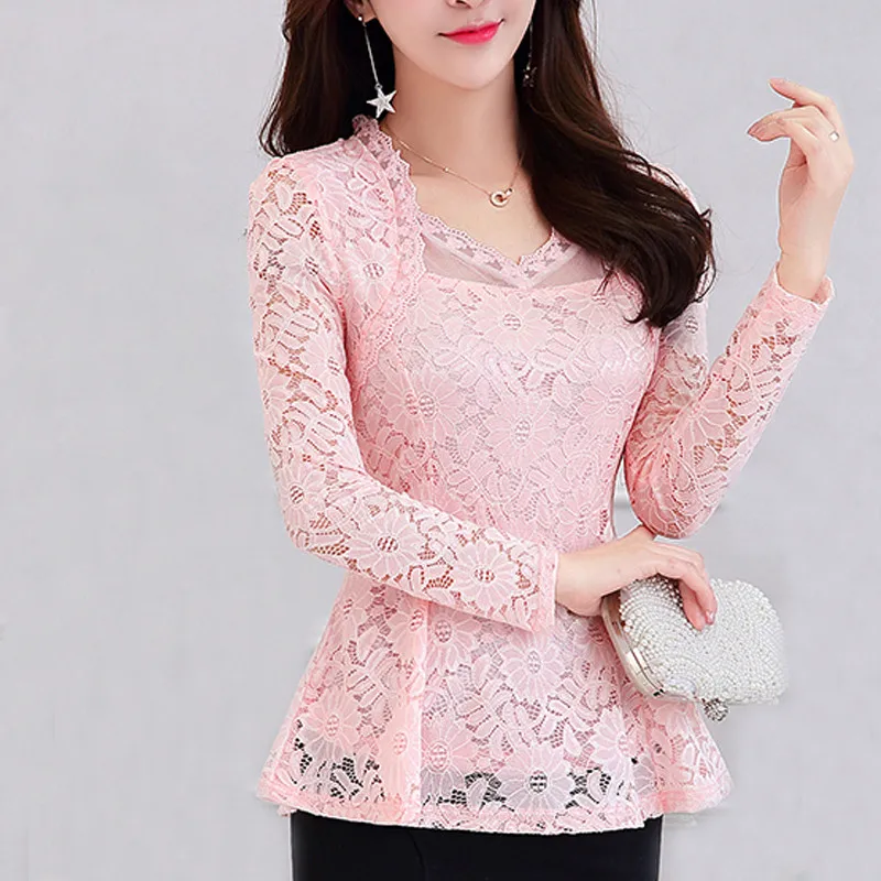 2018 New Autumn Women Mesh Shirt Ruffles Hollow Out Floral Lace Blouse Ladies Long Sleeve Blouses Blusas Tops Plus Size 4XL A961
2018 New Autumn Women Mesh Shirt Ruffles Hollow Out Floral Lace Blouse Ladies Long Sleeve Blouses Blusas Tops Plus Size 4XL A961