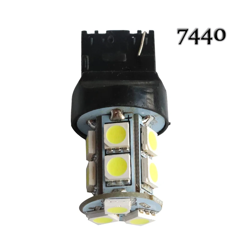 

10X T20 7440 W21W 13 SMD 5050 13SMD LED Car Wedge Brake Turn signal Backup Light Lamp White Red Yellow Blue DC12V