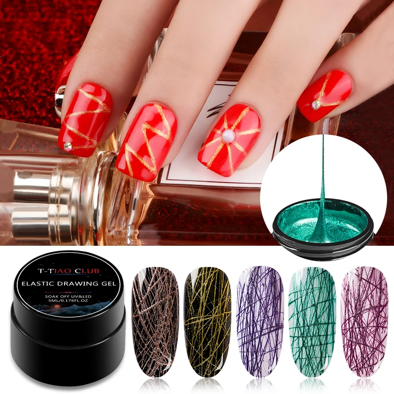 T-TIAO CLUB Spider Gel Creative Wire Drawing UV Gel Manicure Point To Line Drawing Decoration Pulling Silk Spider Gel Lacquer
T-TIAO CLUB Spider Gel Creative Wire Drawing UV Gel Manicure Point To Line Drawing Decoration Pulling Silk Spider Gel Lacquer