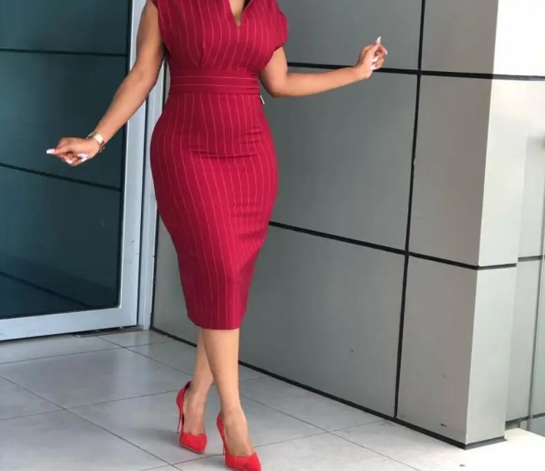 2022 Spring Women Pencil Dress Sexy Vintage Bodycon Striped Slim Sheath Work Office Dresses Red Short Sleeve Party Dress
2022 Spring Women Pencil Dress Sexy Vintage Bodycon Striped Slim Sheath Work Office Dresses Red Short Sleeve Party Dress