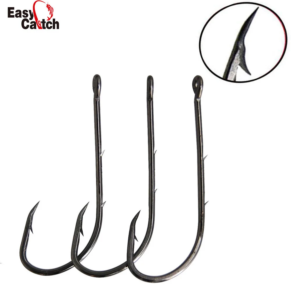 100pcs 92247 High Carbon Steel Fishing Hooks Black Offset Long Barbed Shank Baitholder Bait Hook Size 1 1/0 2/0 3/0 4/0 5/0 6/0
100pcs 92247 High Carbon Steel Fishing Hooks Black Offset Long Barbed Shank Baitholder Bait Hook Size 1 1/0 2/0 3/0 4/0 5/0 6/0