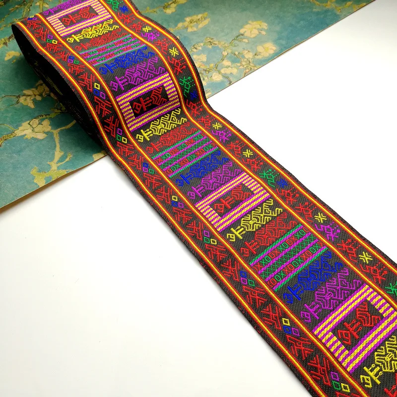 4 ярда hmong miao жаккардовая тесьма кружевная отделка 10 см платье воротник лента