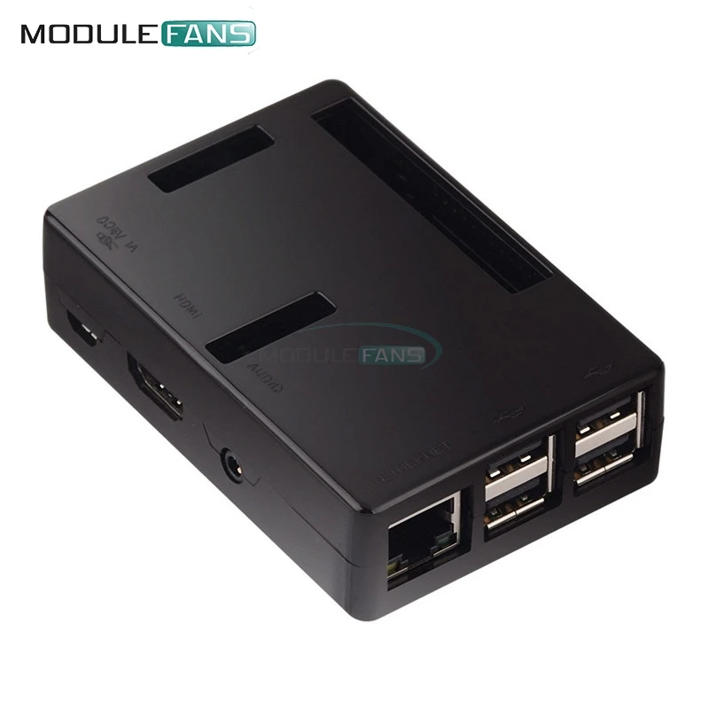 ABS V2 Case Enclosure to All Ports for Raspberry Pi 2 Model B Black/Transparent | Электронные компоненты и