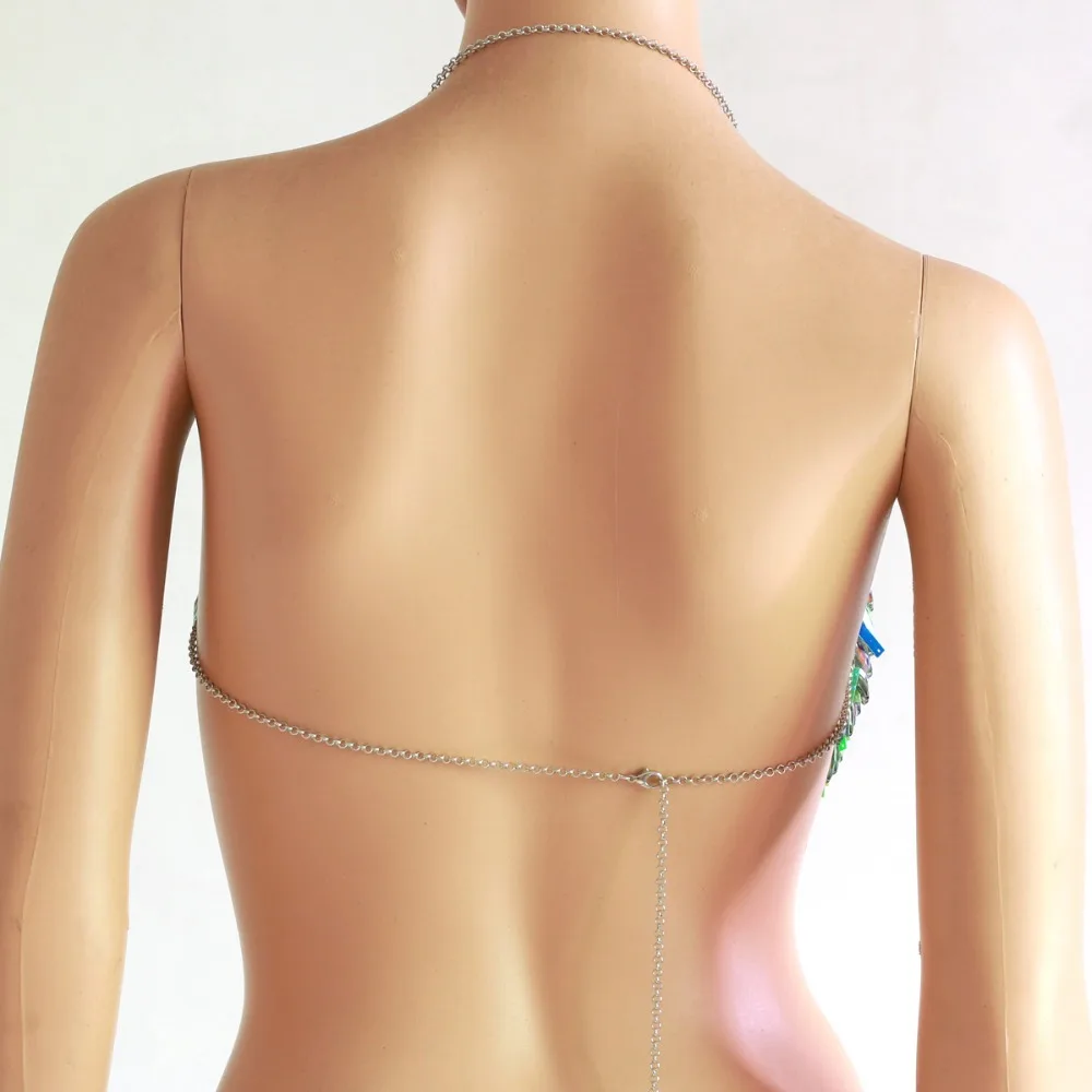 Sexy Women Metal Chest Chain Crystal Diamond Crop Tops Halter Hollow Tank Camis Mixed color Bra Strap Lady Party Vest 2018 Novel
Sexy Women Metal Chest Chain Crystal Diamond Crop Tops Halter Hollow Tank Camis Mixed color Bra Strap Lady Party Vest 2018 Novel