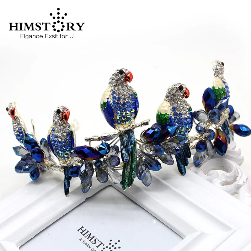 High-End European Style Bird Shape Brides HairBand Crown Tiaras Blue Pearl Crystal Bridal Headbands Wedding Hair Accessoies
High-End European Style Bird Shape Brides HairBand Crown Tiaras Blue Pearl Crystal Bridal Headbands Wedding Hair Accessoies