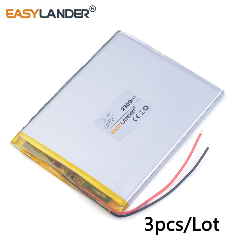 3 шт./лот 3,7 v литий-ионный полимерный аккумулятор 357085 2300mAh может быть настроен оптом планшетный ПК MID IPAQ Power
3 шт./лот 3,7 v литий-ионный полимерный аккумулятор 357085 2300mAh может быть настроен оптом планшетный ПК MID IPAQ Power