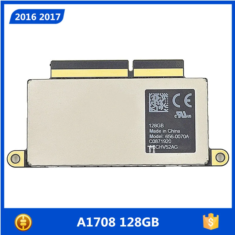 Оригинальный ноутбук SSD 128 ГБ 2016 2017 год для MacBook Pro Retina 13 "A1708 128G твердотельный