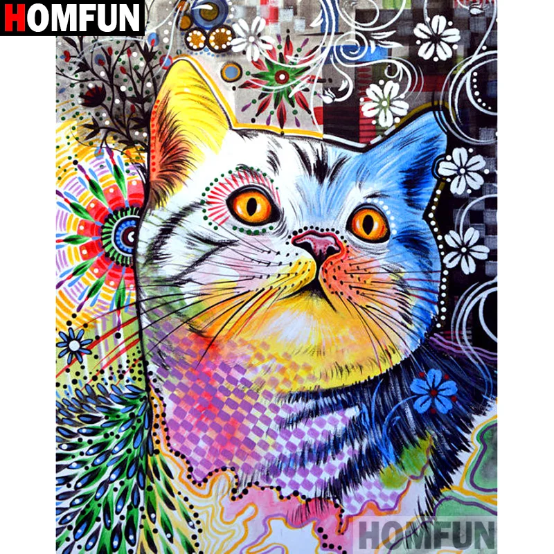 HOMFUN Full Square/Round Drill 5D DIY Diamond Painting "Cartoon color cat" Embroidery Cross Stitch 3D Home Decor Gift A13159
HOMFUN Full Square/Round Drill 5D DIY Diamond Painting "Cartoon color cat" Embroidery Cross Stitch 3D Home Decor Gift A13159