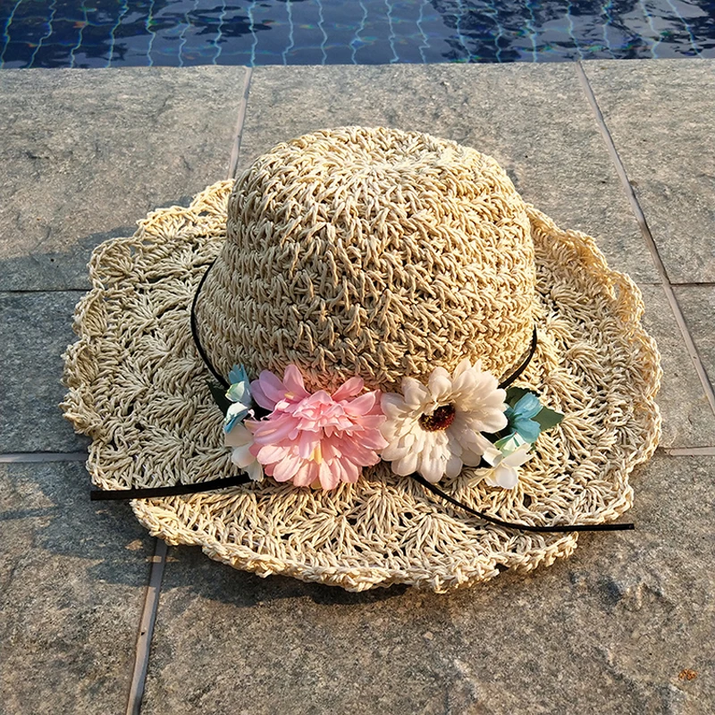 Wholesale and Retail Fashion Baby Girls Wide Large Brim Floppy Summer Beach Sun Straw Hat Cap with flower Dorpshipping
Wholesale and Retail Fashion Baby Girls Wide Large Brim Floppy Summer Beach Sun Straw Hat Cap with flower Dorpshipping