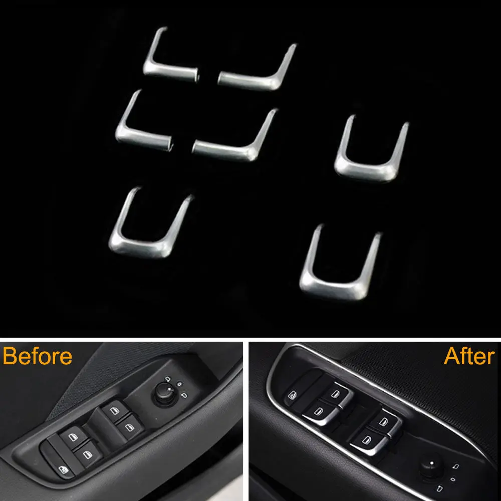 7Pcs/set ABS Silver Interior Door Window Switch Lift Button Cover Trim Decoration Fits For A3 A6L Q3 Q5 Accessories Car Styling
7Pcs/set ABS Silver Interior Door Window Switch Lift Button Cover Trim Decoration Fits For A3 A6L Q3 Q5 Accessories Car Styling