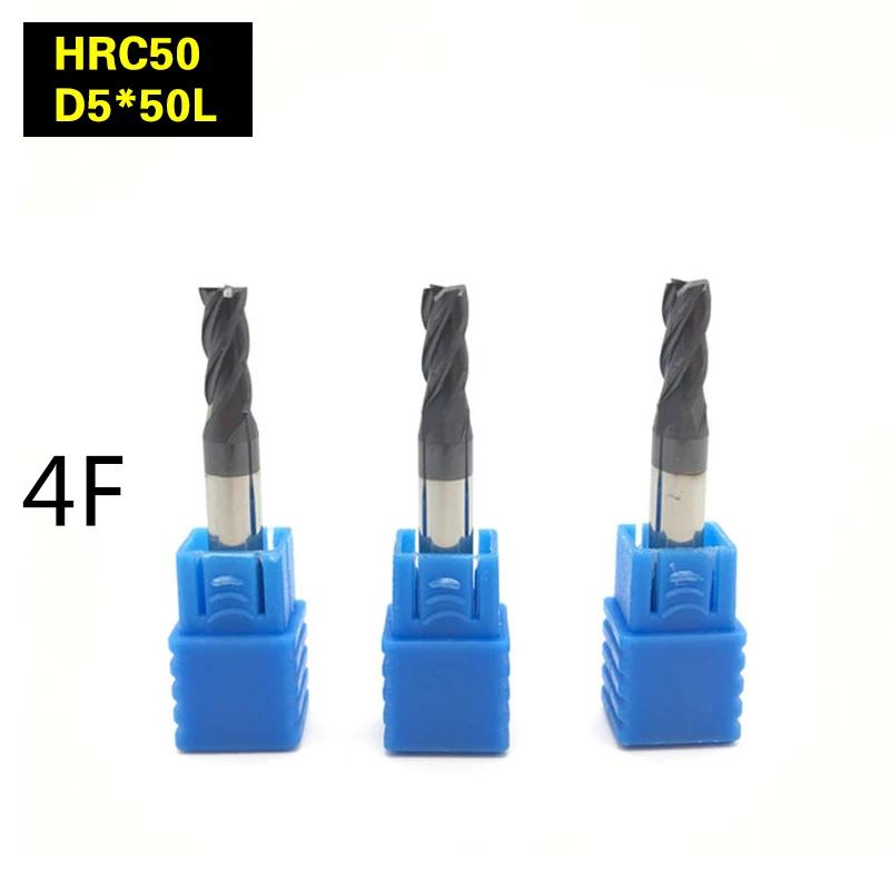 5 шт. 4f d5 * 50l HRC50 карбида токарный станок режущий инструмент ЧПУ пониженной концом 4