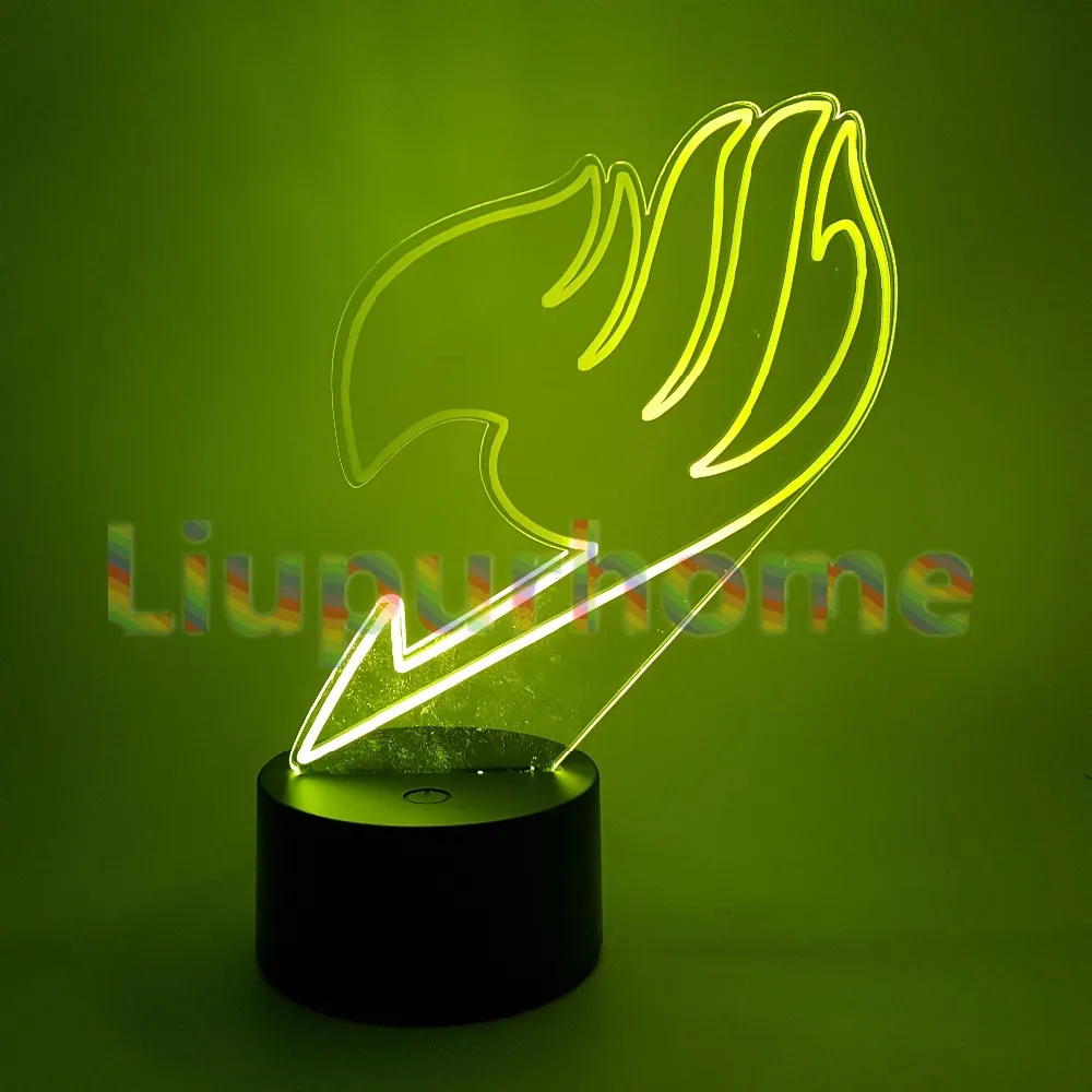 FAIRY TAIL 3D Night lights Visual Illusion LED Changing Novelty Light Lamp FAIRY TAIL Symbol Creative Led Desk lamp
FAIRY TAIL 3D Night lights Visual Illusion LED Changing Novelty Light Lamp FAIRY TAIL Symbol Creative Led Desk lamp