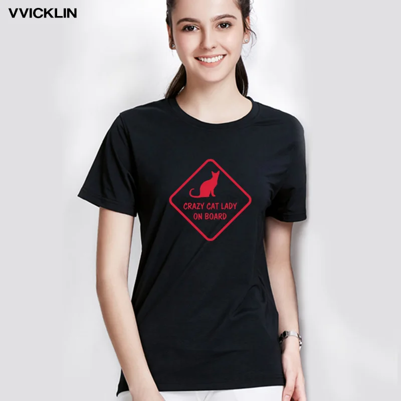 Crazy Cat Lady T Shirt New Fashion Woman Spring Summer Girls Print Short Sleeve O Neck Cotton Spandex Women Tops Soft Slim Fit
Crazy Cat Lady T Shirt New Fashion Woman Spring Summer Girls Print Short Sleeve O Neck Cotton Spandex Women Tops Soft Slim Fit