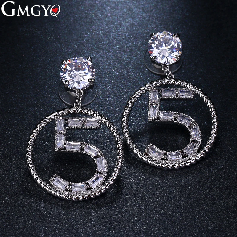 GMGYQ Noble Romantic White Zircon Crystal Jewelry Luxury Disc Number Earrings For Women Cubic Wedding Party Gift
GMGYQ Noble Romantic White Zircon Crystal Jewelry Luxury Disc Number Earrings For Women Cubic Wedding Party Gift