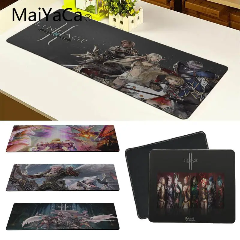 MaiYaCa простой дизайн lineage 2 Подгонянные коврики для мыши компьютерный Аниме Коврик