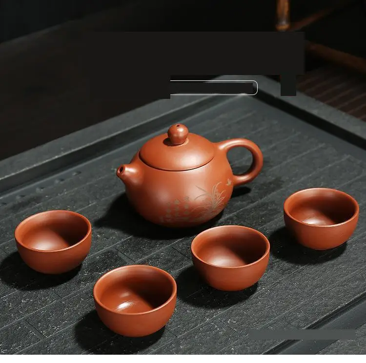 Premium 5pcs Purple Clay teaset,175ml teapot+4cups Yixing Zisha Boccaro Kongfu Pottery Filter Infuser Collection Arts gifts
Premium 5pcs Purple Clay teaset,175ml teapot+4cups Yixing Zisha Boccaro Kongfu Pottery Filter Infuser Collection Arts gifts