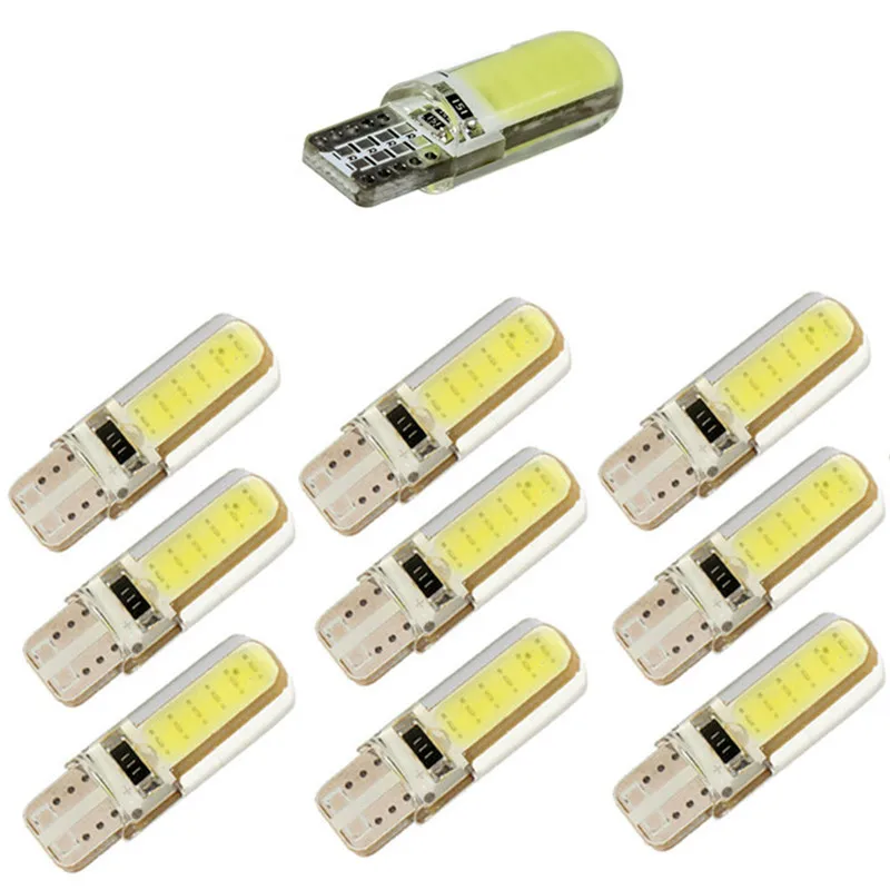 10pcs T10 W5W Silicone Case 12 Chips COB LED Car Wedge Interior Dome Reading Light Auto Parking Bulbs Turn Side Lamps DC12V
10pcs T10 W5W Silicone Case 12 Chips COB LED Car Wedge Interior Dome Reading Light Auto Parking Bulbs Turn Side Lamps DC12V