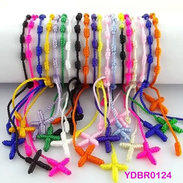 120pcs/lot Mix colors Knotted Rosary Cross Bracelet 6 pcs wholesale handmade - DECENARIO BRACELETS
120pcs/lot Mix colors Knotted Rosary Cross Bracelet 6 pcs wholesale handmade - DECENARIO BRACELETS